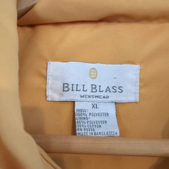VTG Bill Blass Jacket Navy and Yellow Men's XL Windbreaker Gorpcore Streetwear - Picture 6 of 10